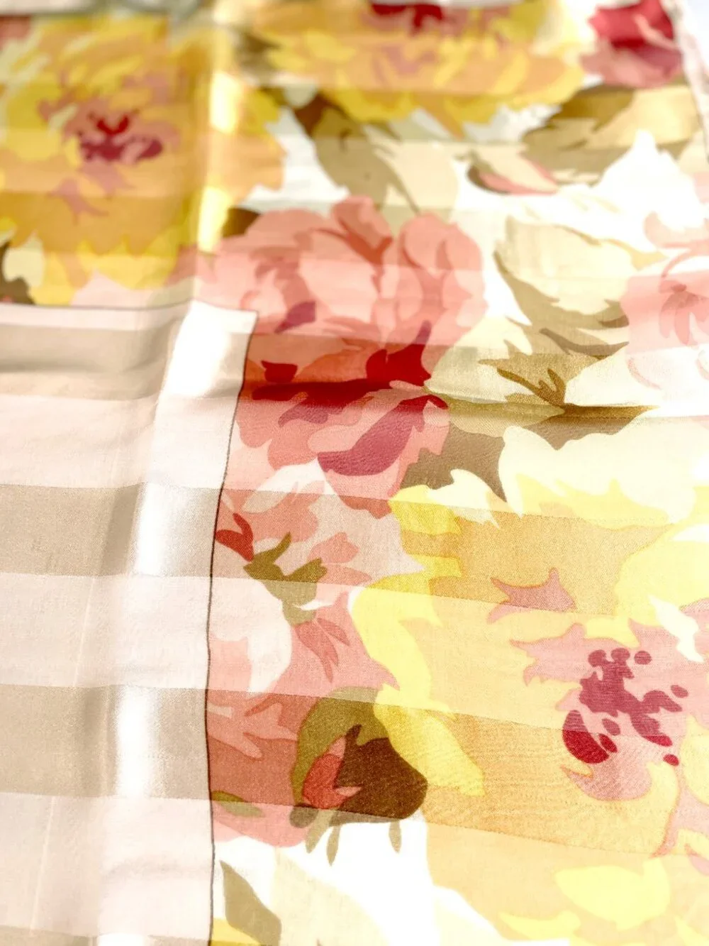 Vintage Yves Saint Laurent Silk Chiffon Scarf